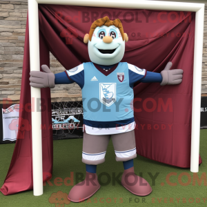 Maroon Soccer Goal mascot...