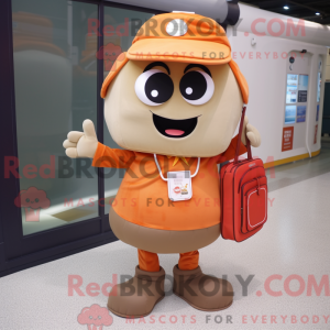 Tan Orange mascot costume...