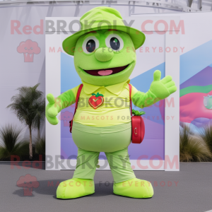 Postava maskota Lime Green...