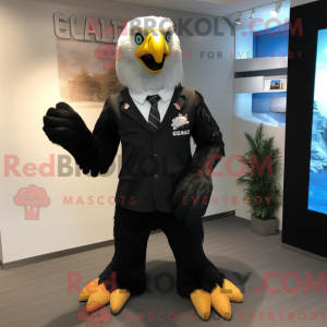 Black Bald Eagle maskot...