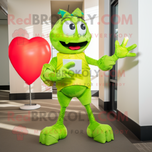 Postava maskota Lime Green...
