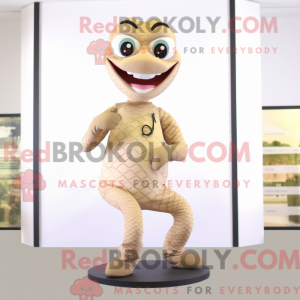 Mascotte de serpent beige...