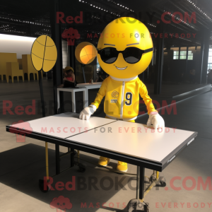 Gele pingpongtafel...