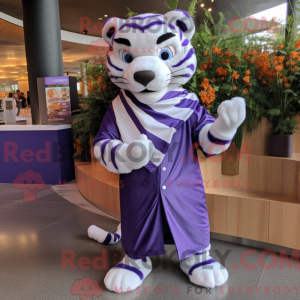 Lavendel tiger maskot...
