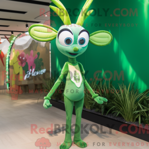 Grøn Gazelle maskot kostume...