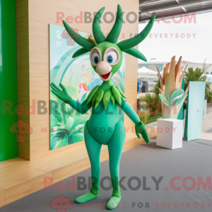 Grøn Gazelle maskot kostume...