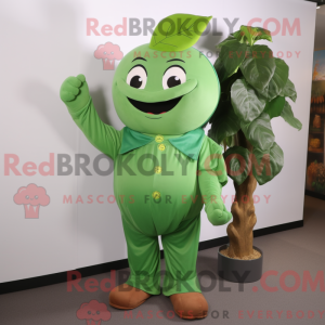Grøn bønnestængel maskot...