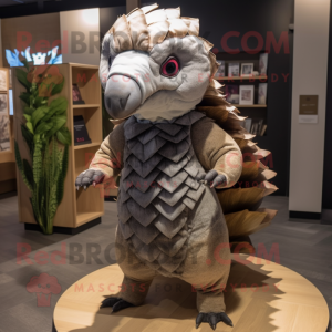 Grå Pangolin maskot kostume...