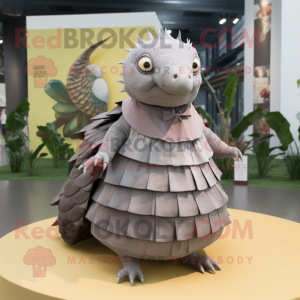 Grå Pangolin maskot kostume...