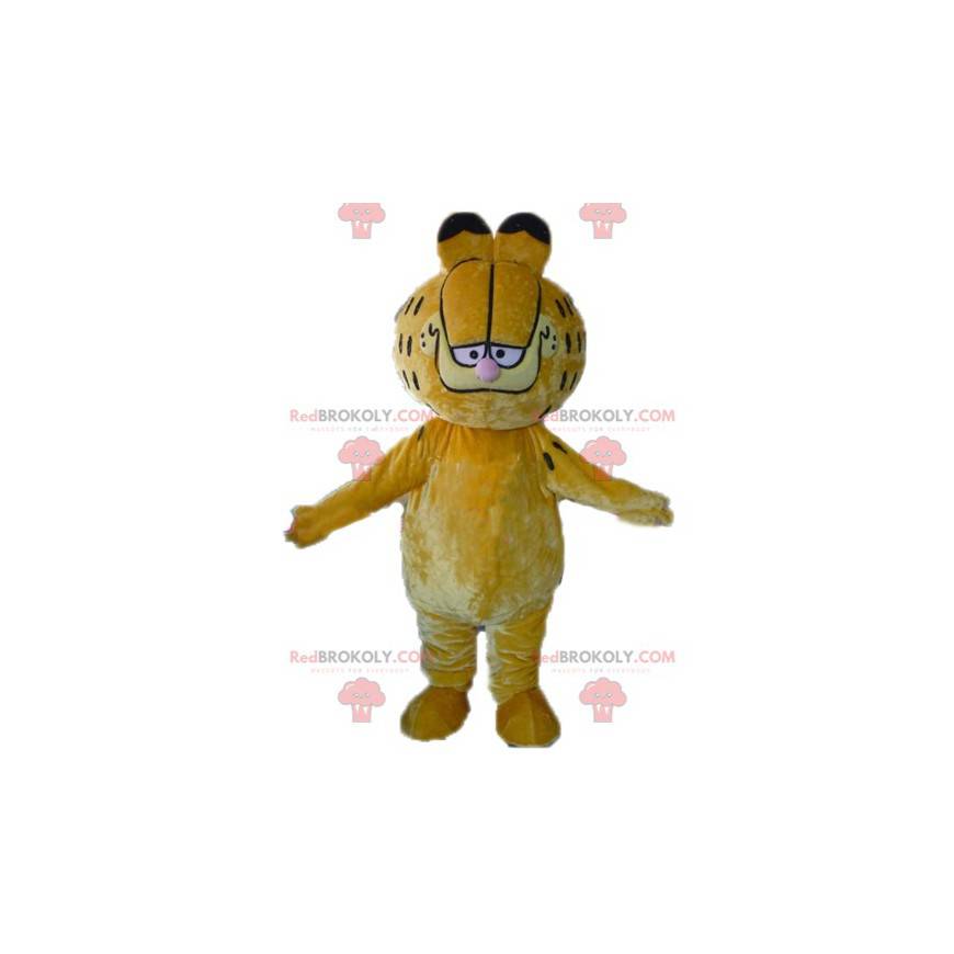 Mascote Garfield famoso desenho animado gato laranja -