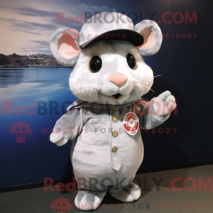 Sølv hamster maskot drakt...