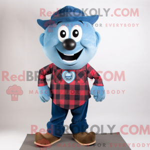 Blue Heart maskot kostume...