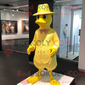 Citrongul kylling maskot...