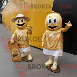 Máscara de skate Gold com...
