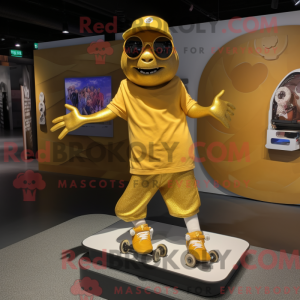 Máscara de skate Gold com...
