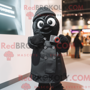 Black Camera mascot costume...