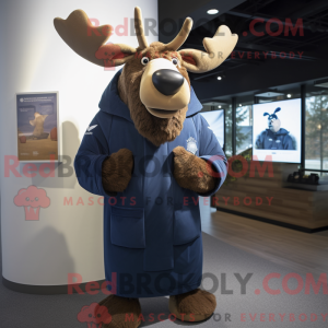 Navy Elk maskot kostume...