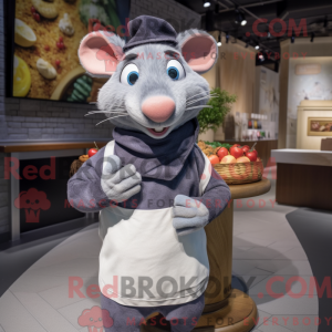 Grå Ratatouille maskot...