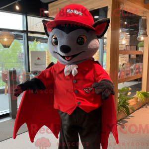 Red Bat mascot costume...