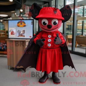 Red Bat maskot kostume...