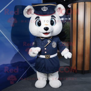 Navy Dim Sum mascot costume character dressed with a Bomber Jacket and Anklets