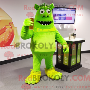 Postava maskota Lime Green...