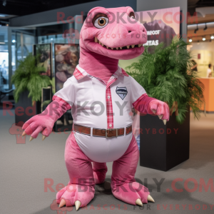 Pink Iguanodon maskot...