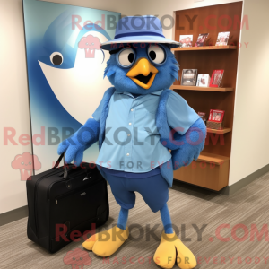 Blauer Jay Maskottchen...