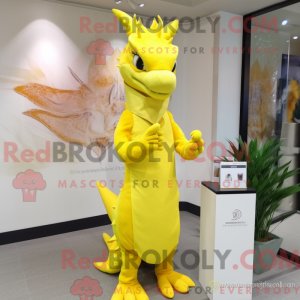 Lemon Yellow Dragon mascot...
