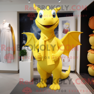 Citroengele draak mascotte...