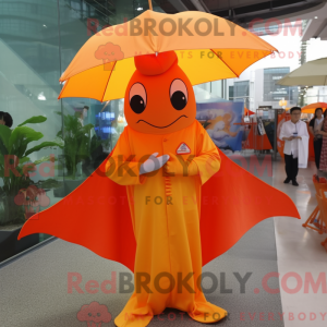 Orange Stingray maskot...