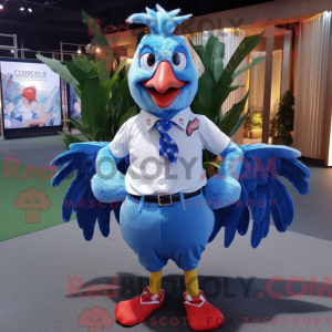 Sky Blue Roosters máscara...