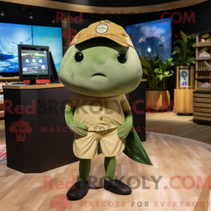 Olive Stingray Maskottchen...