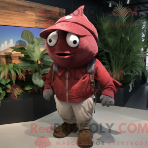 Maroon Tuna maskot kostume...
