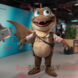 Brown Swordfish mascot...