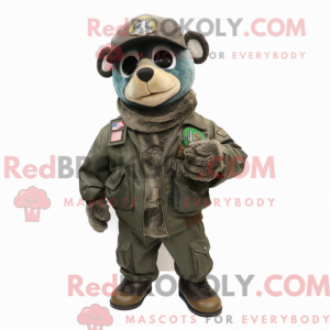 Gray Green Beret mascot...