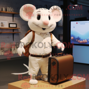 Cream Mouse mascottekostuum...