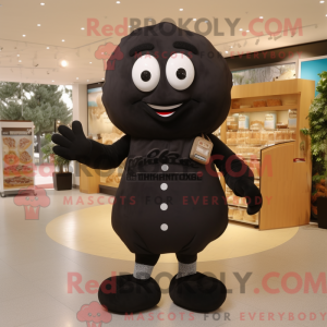 Black Bagels mascot costume...