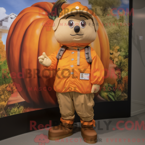 Tan Pumpkin maskot...