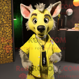 Lemon Yellow Hyena mascot...