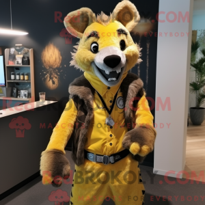 Citrongul hyæne maskot...