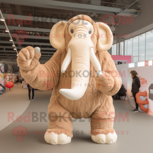 Cream Mammoth maskot drakt...