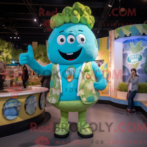 Turkis broccoli maskot...