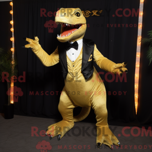 Máscara de ouro T Rex com...