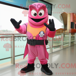 Pink Ceviche maskot kostume...