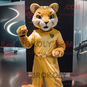 Costume mascotte Puma doré...