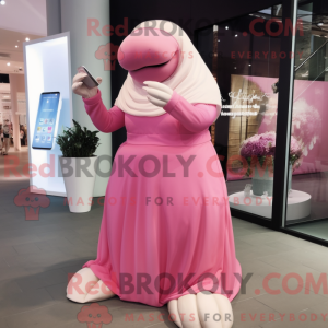 Maskottchenkostüm Rosa...