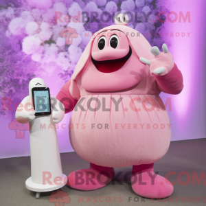 Roze Walrus-mascottekostuum...
