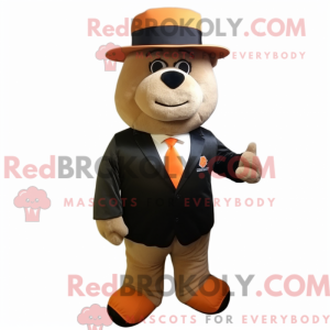 Tan Orange maskotdraktfigur...