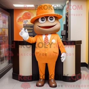 Postava maskota Tan Orange...